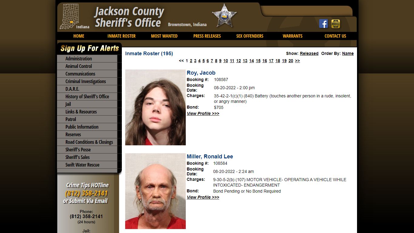 Inmate Roster - Current Inmates Booking Date Descending - Jackson ...